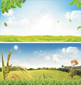 展板背景 蓝色展板 蓝天白云图片