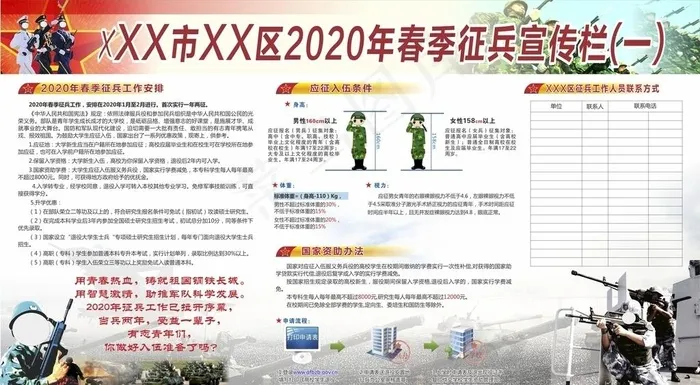征兵展板 征兵宣传栏图片(210X297)cdr矢量模版下载