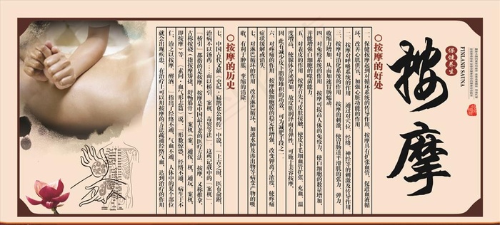 按摩作用简介海报图片cdr矢量模版下载