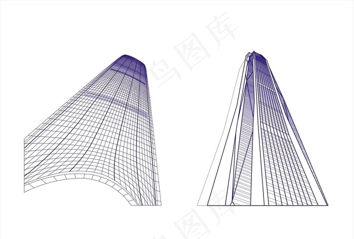 深圳建筑线条图片cdr矢量模版下载