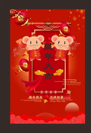 鼠年大吉图片
