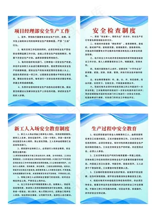 工地制度展板图片