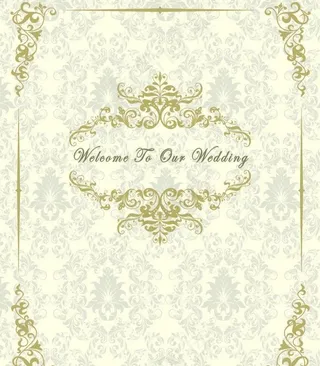 金色华丽洛力克欧式婚庆背景图图片