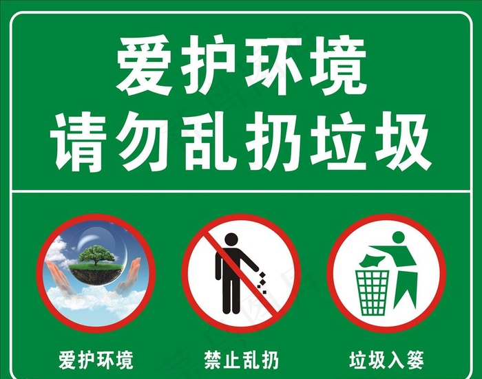爱护环境 请勿乱扔垃圾图片