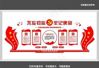 党建文化墙展板图片