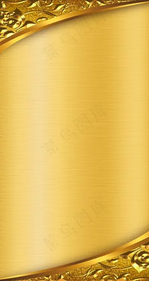 欧式花纹金色底H5背景素材图片