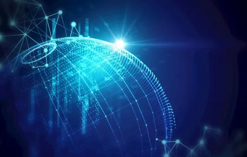 智能科技地球炫光背景素材图片