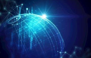 智能科技地球炫光背景素材图片