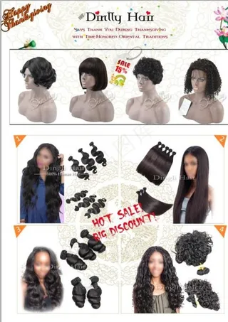 假发宣传促销海报图片