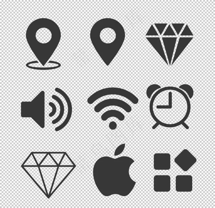 UI 定位 图标  闹钟图片