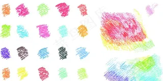 蜡笔笔刷 涂鸦 童趣图片