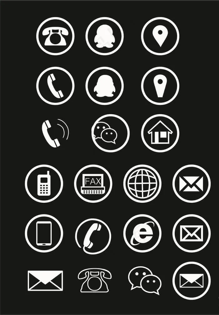 电话标志图片cdr矢量模版下载