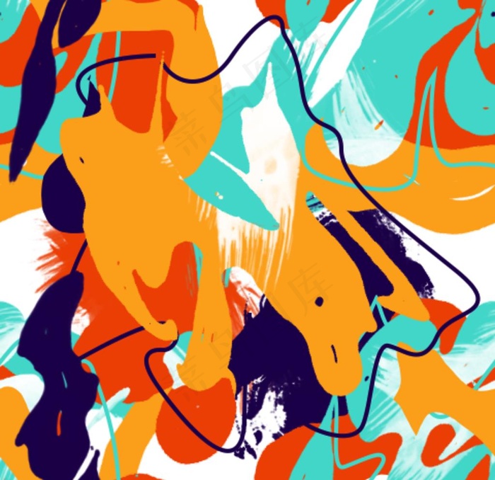 箱包无缝接几何图形图片