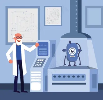 化学研究实验插画图片