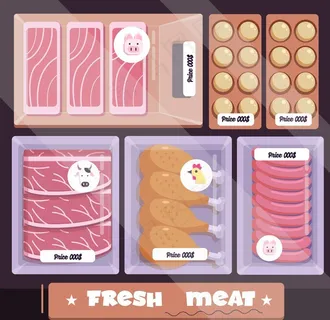 创意新鲜 盒装肉制品图片