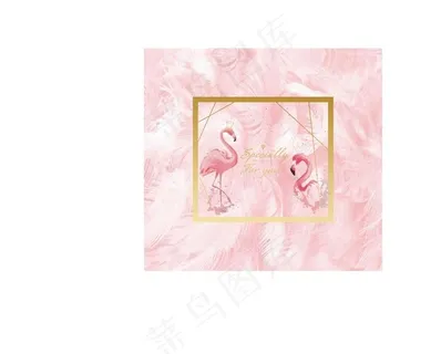 火烈鸟婚礼素材 背景羽毛图片