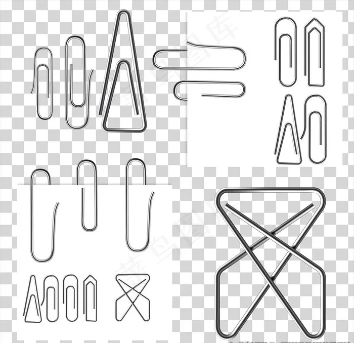 回形针图片eps,ai矢量模版下载