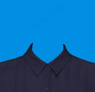 女牛仔衣证件照图片