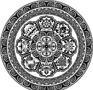 藏传佛教八宝莲花图片