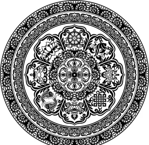 藏传佛教八宝莲花图片