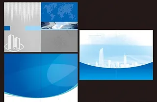 画册封面 画册背景 蓝色海报图片