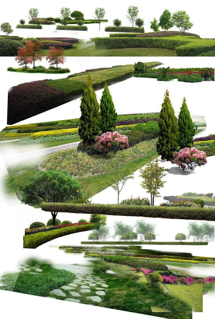 绿篱灌木丛素材图片(3508X4961(DPI:300))psd模版下载