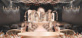 香槟色婚礼舞台图片