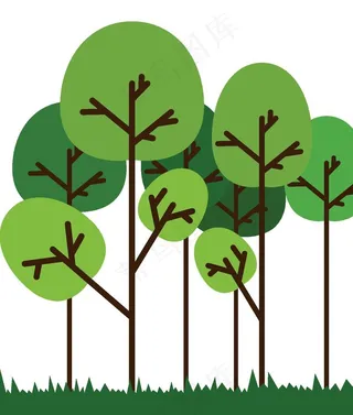 手绘树图片