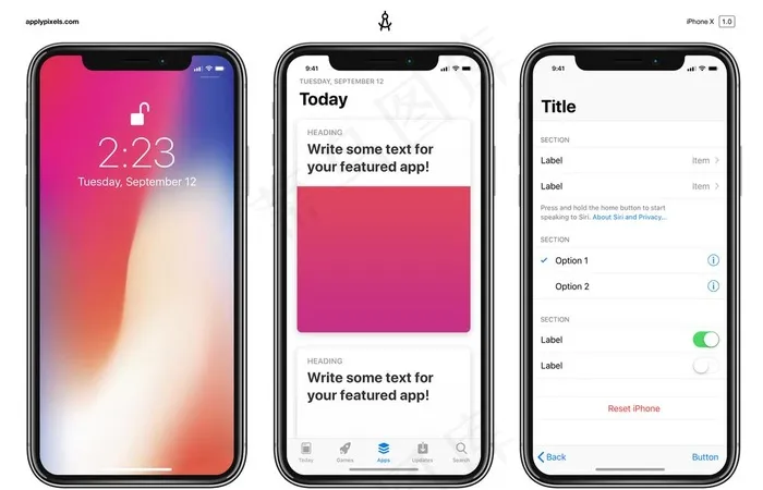 iphone手机样机图片(4423X2984(DPI:72))psd模版下载