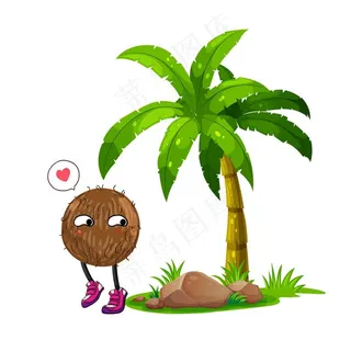 卡通椰子 卡通椰子树图片