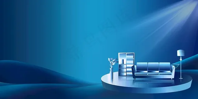 蓝色样板间调性地产图片 蓝色样板间调性地产图片