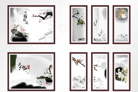 古风餐厅挂画图片