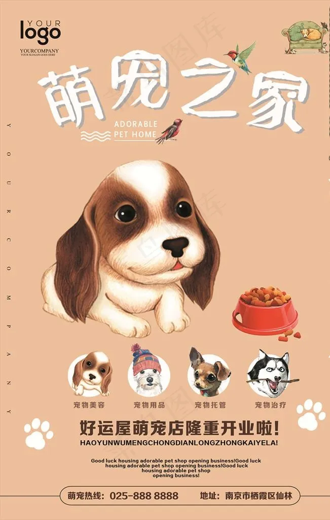 宠物海报图片psd模版下载