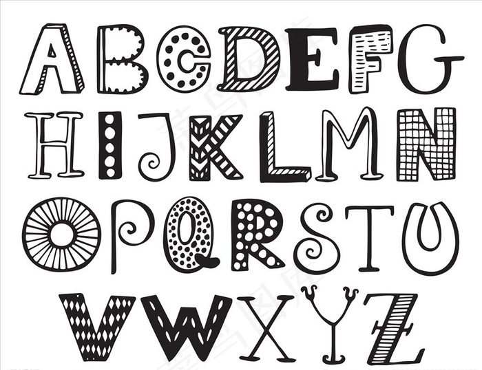 创意字母EPS分导图片