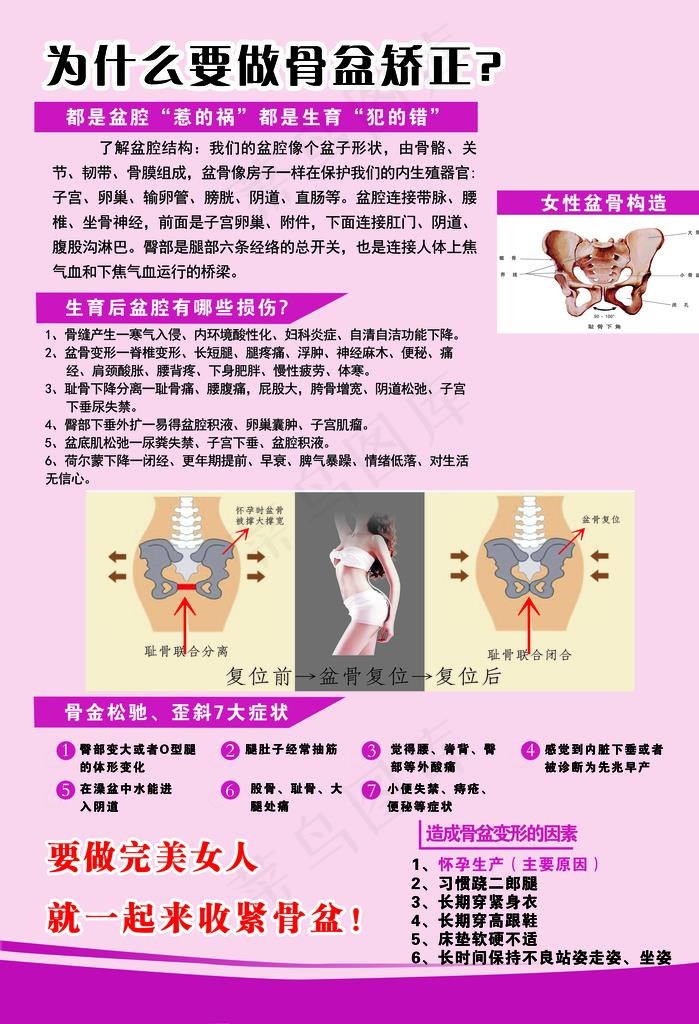 骨盆矫正图片psd模版下载