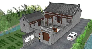 中式农家小院图片