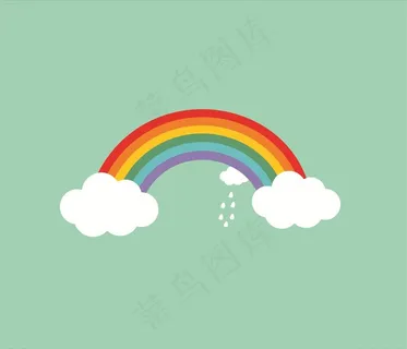 卡通彩虹图片