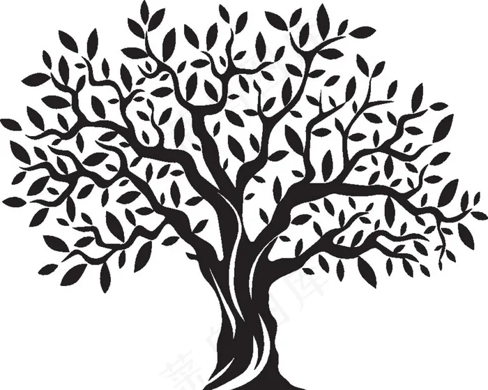 矢量大树图片eps,ai矢量模版下载