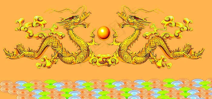 二龙戏珠图片