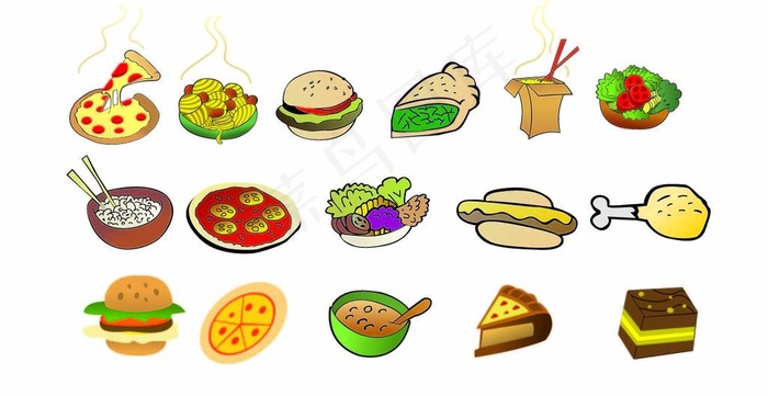 矢量卡通食品图片