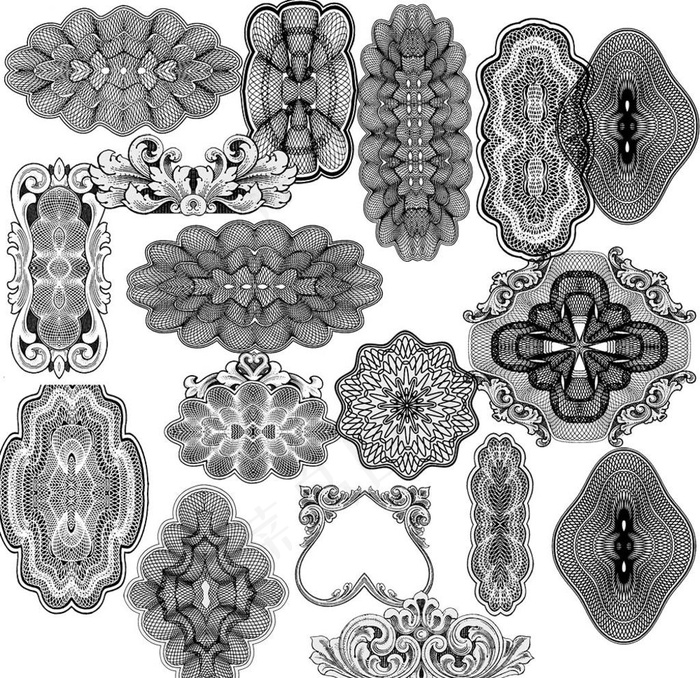 防伪底纹图片psd模版下载