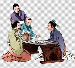 国学人物插画图片