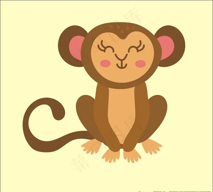 猴子图片cdr矢量模版下载