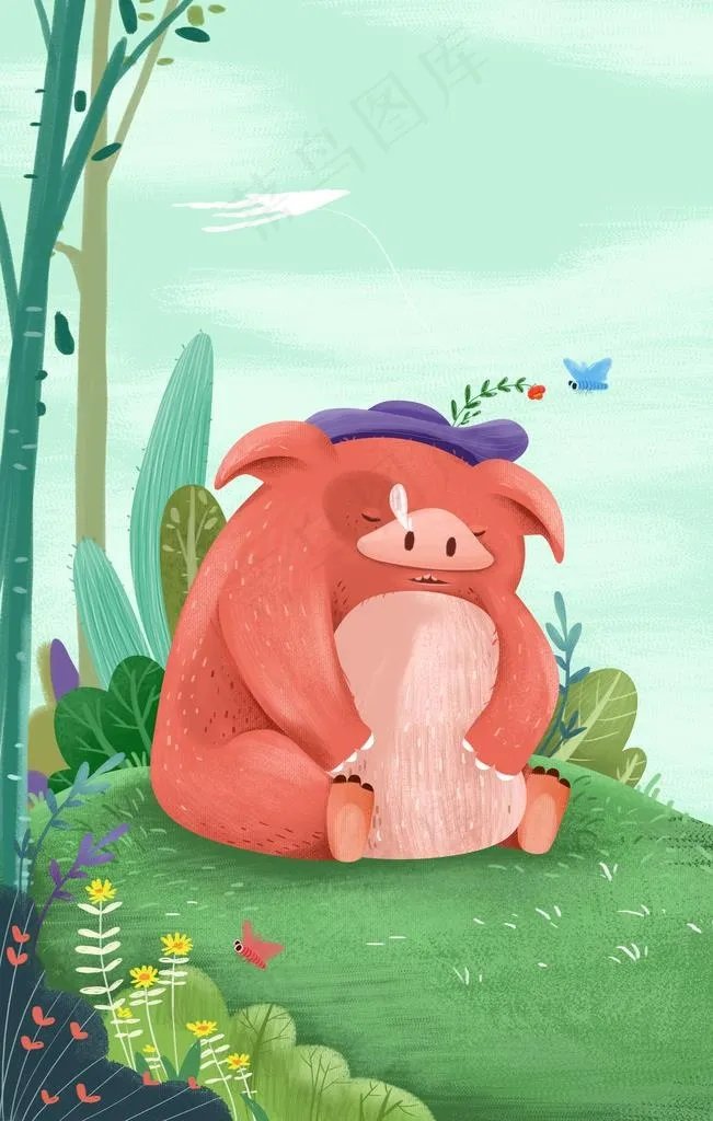 动物插画图片(3545X5315(DPI:300))psd模版下载