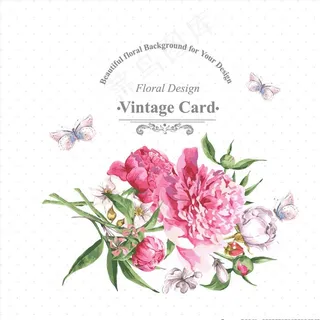 手绘牡丹花图片