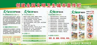 创建全国文明卫生城市宣传栏图片