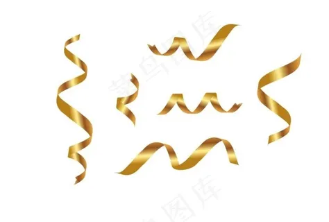 金色丝带图片