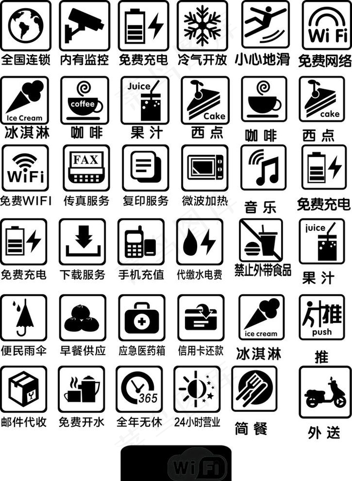 奶茶小图标图片cdr矢量模版下载