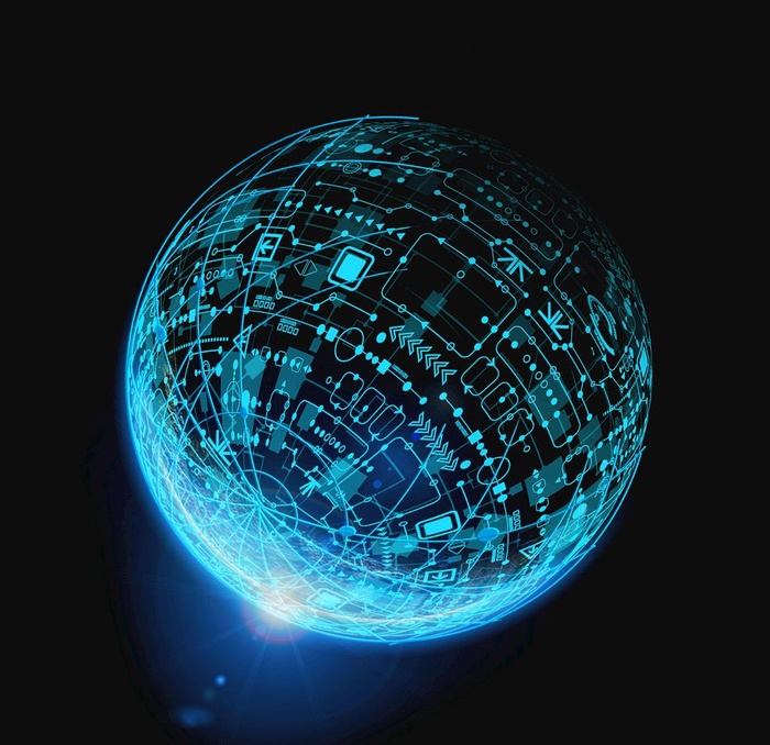 蓝色科技星球图片