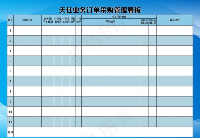 看板 业务 订单 采购 管理图片cdr矢量模版下载